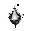 Liquid falling black icon