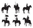 Civil War horse with flag, Civil War Silhouettes, Civil war horse, War svg, Cannon, Civil, Soldiers, Soldier Silhouette, Armistice Silhouettes, American Revolution
