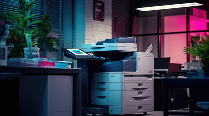 Modern photocopier at office