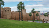 Fototapeta  - View of the fortress walls of the Kasbah Oudaya in Rabat, Morocco.