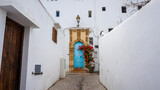 Fototapeta  - 02_Beautiful street in the Kasbah Oudaya, Rabat, Morocco.