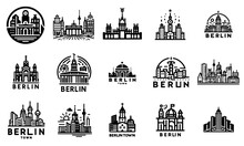 Berlin Famous Sight Silhouette Graphics Bundle