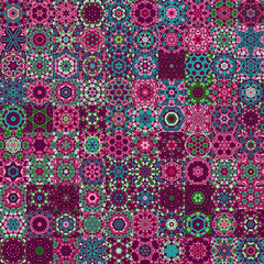 Aufkleber - Vintage style seamless pattern background.