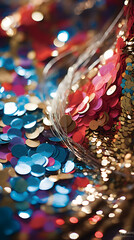 Wall Mural - closeup of glitter