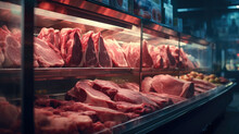 Close-up Of The Meat Counter