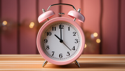 Canvas Print - Alarm clock ringing, waking up to countdown, time is ticking generated by AI