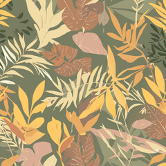 Naklejka na meble seamless pattern with leaves