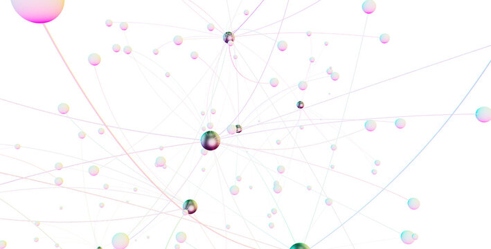 Abstract 3d render, network concept, background