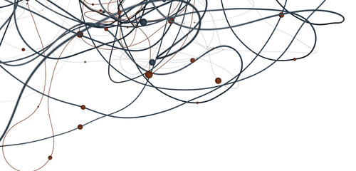 Leinwandbilder - Falling cyber particles. Big data stream. 3d