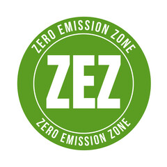 Zero emission zone symbol icon	