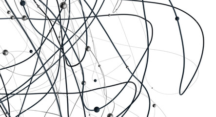 Poster - technology with polygonal shapes on dark blue background.