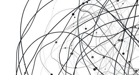 Poster - technology with polygonal shapes on dark blue background.