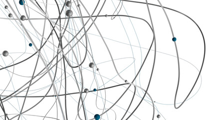 Poster - abstract futuristic network on background illustration