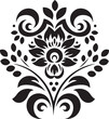 Ancestral Artistry Ethnic Floral Logo Icon Cultural Essence Decorative Ethnic Floral Symbol