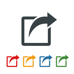 Aufkleber - share icon symbol. share arrow vector illustration on white background