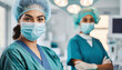 © HappymanPhotography - Doctors in the operating room prepare for surgery. Hospital concept