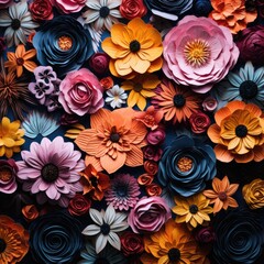 Wall Mural - Beautiful flowers as background