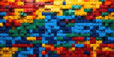 Wall Mural - lego texture background