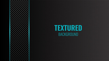 Abstract background with metal texture and green neon glow
