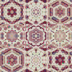 Aufkleber - Vintage style seamless pattern background.