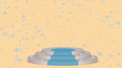 Poster - Podium on an abstract background. Vector