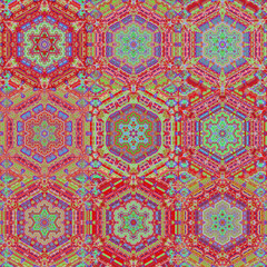 Aufkleber - Vintage style seamless pattern background.