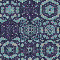 Aufkleber - Vintage style seamless pattern background.