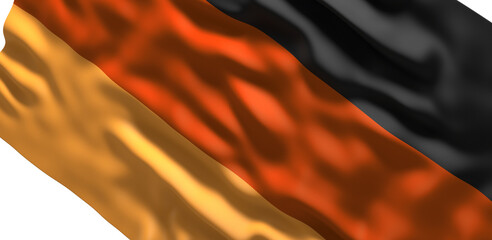 Wall Mural - Germany flag of silk with copyspace for your text or images and white background-3D