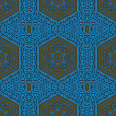 Aufkleber - Vintage style seamless pattern background.