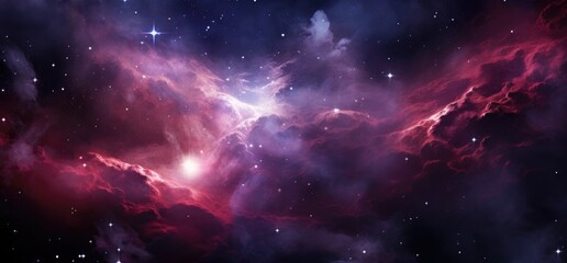 Wall Mural - the pink and purple nebula in space