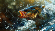 Bass Fishing Challenge:  A Close-up Of A Bass Fisherman In Action, Showcasing The Intensity And Concentration Involved In Bass Fishing