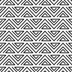 Poster - abstract geometric seamless pattern. greek triangle texture. black triangular arrow line isolated on