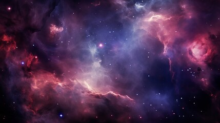 purple and red color tones of outer space galaxy, supernova nebula background