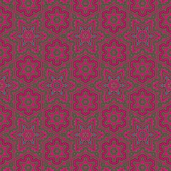 Aufkleber - Vintage style seamless pattern background.
