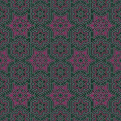 Aufkleber - Vintage style seamless pattern background.