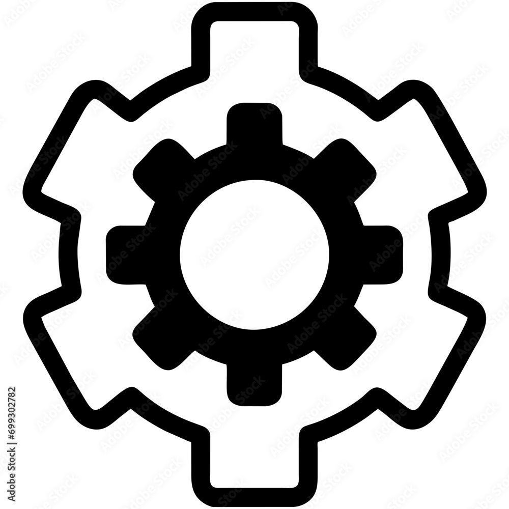 Interlocking gear icons. vektor icon illustation