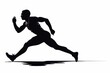 © Oleh - Running man silhouette isolated on white background.