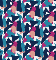 Canvas Print - Seamless geometric pattern, sportive print.	