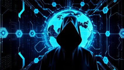 Wall Mural - Ai/Cyber/Hacker background