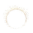 abstract circle with gold glitter copy space