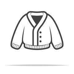 Wall Mural - Cardigan icon transparent vector isolated