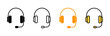 Headphone icon set vector. headphone sign and symbol
