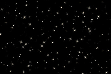 Wall Mural - Set of small, medium and large stars on a black transparent background. Use screen transparency mode.