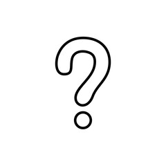 Poster - Question sign outline icons, minimalist vector illustration ,simple transparent graphic element .Isolated on white background