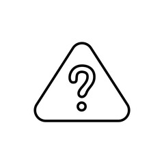 Poster - Question sign outline icons, minimalist vector illustration ,simple transparent graphic element .Isolated on white background