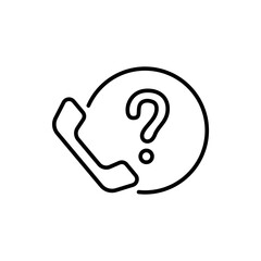 Poster - Customer support outline icons, minimalist vector illustration ,simple transparent graphic element .Isolated on white background