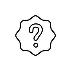 Poster - Question sign outline icons, minimalist vector illustration ,simple transparent graphic element .Isolated on white background