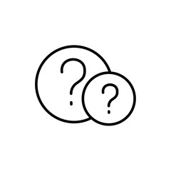 Poster - Question button outline icons, minimalist vector illustration ,simple transparent graphic element .Isolated on white background