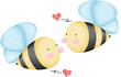 cute bees with heart