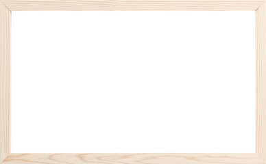 Sticker - Wooden photo frame isolated on transparent background. PNG